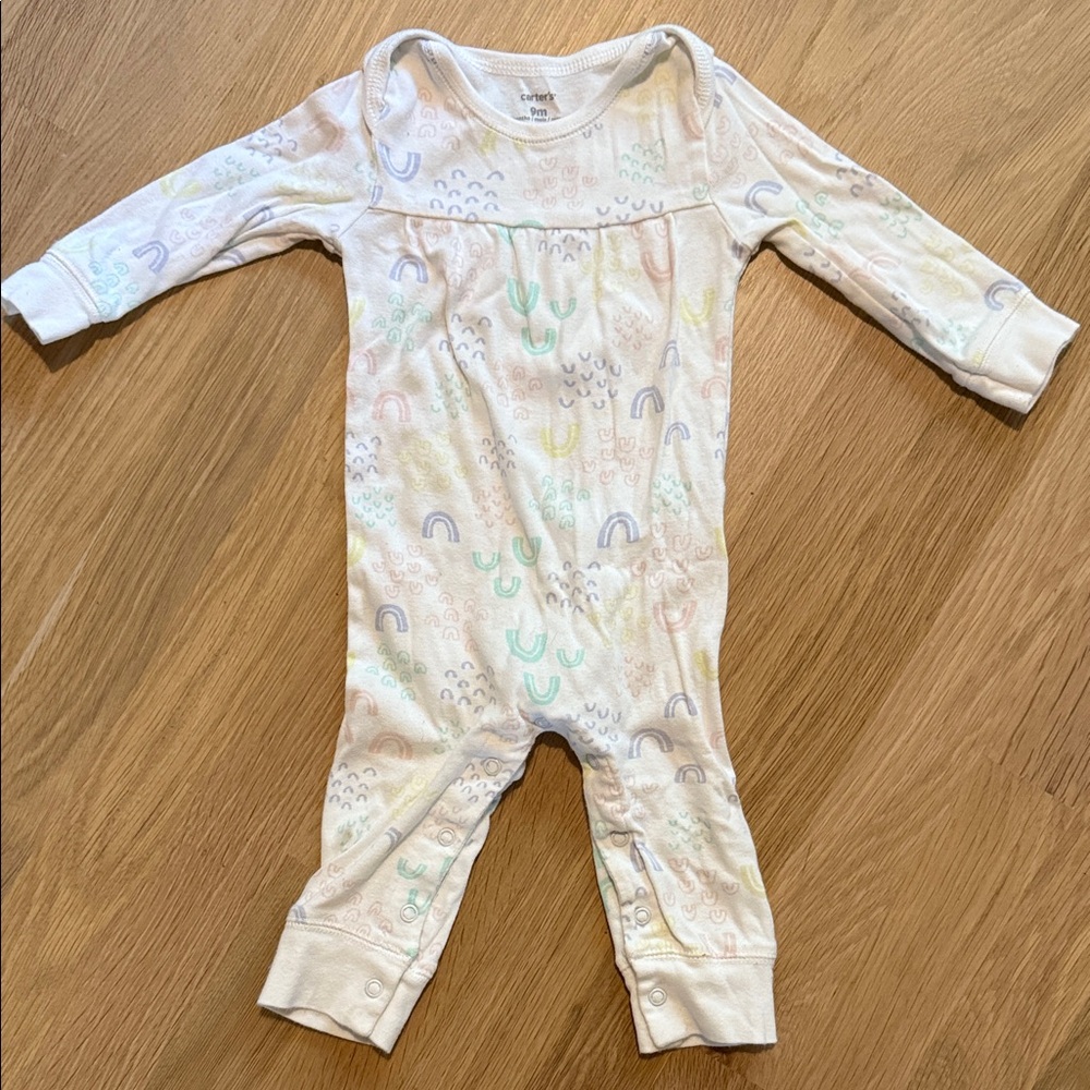 Carter's Cream Rainbow Kids Pajama Set
